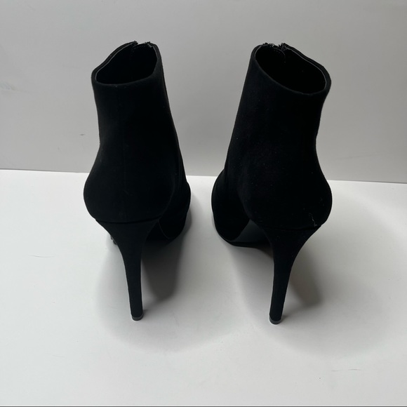 NWB Nine West Black Suede Booties | Heeled Boots - Picture 4 of 9
